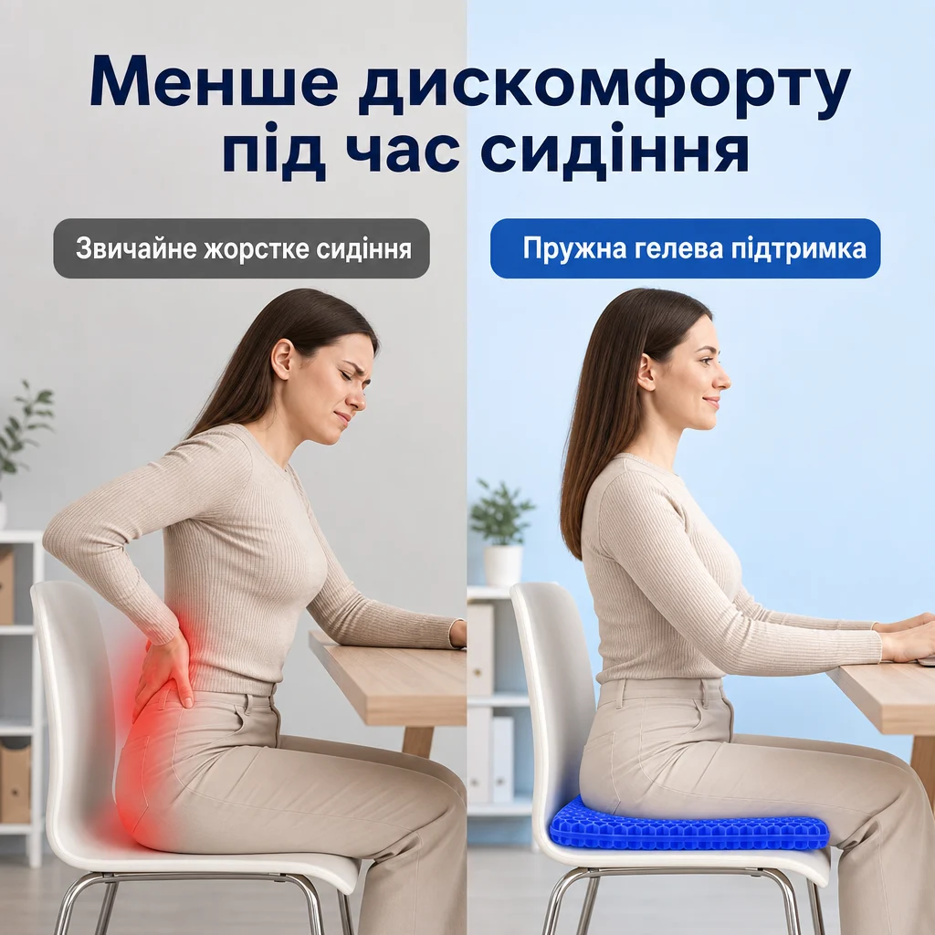 Гелева подушка для сидіння — Проблема та рішення