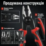 Мультитул-плоскогубці 5-в-1 зі змінними насадками — Деталі товару