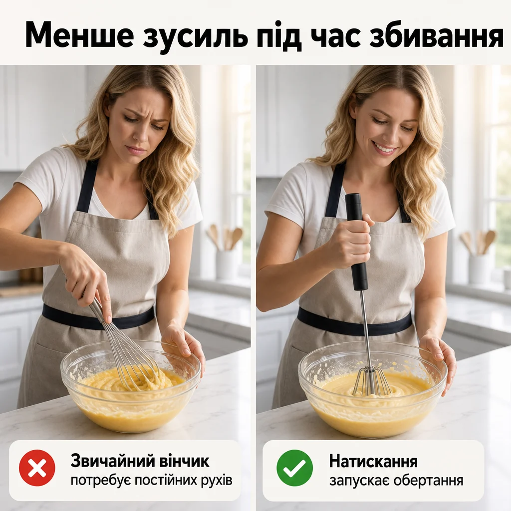 Напівавтоматичний ручний вінчик для яєць — Проблема та рішення