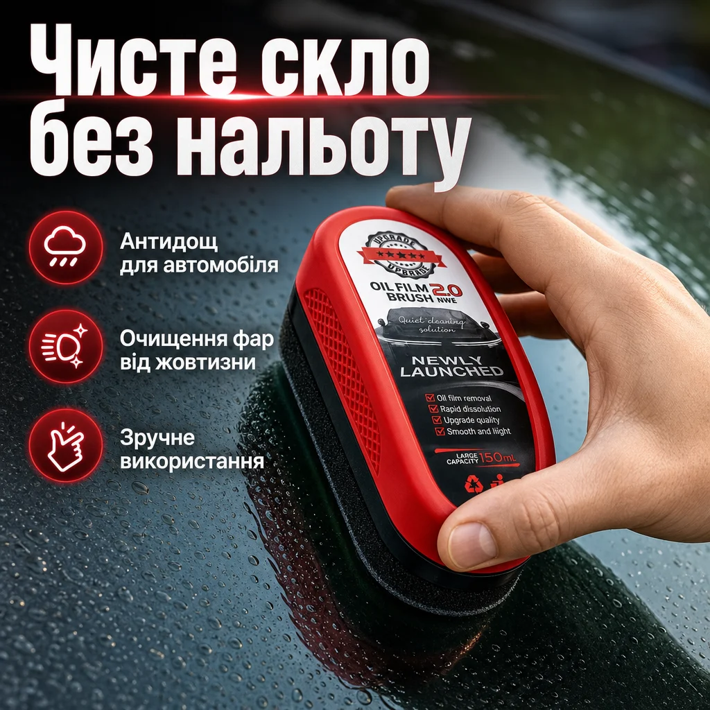 Червона губка-антидощ для авто — Головне зображення