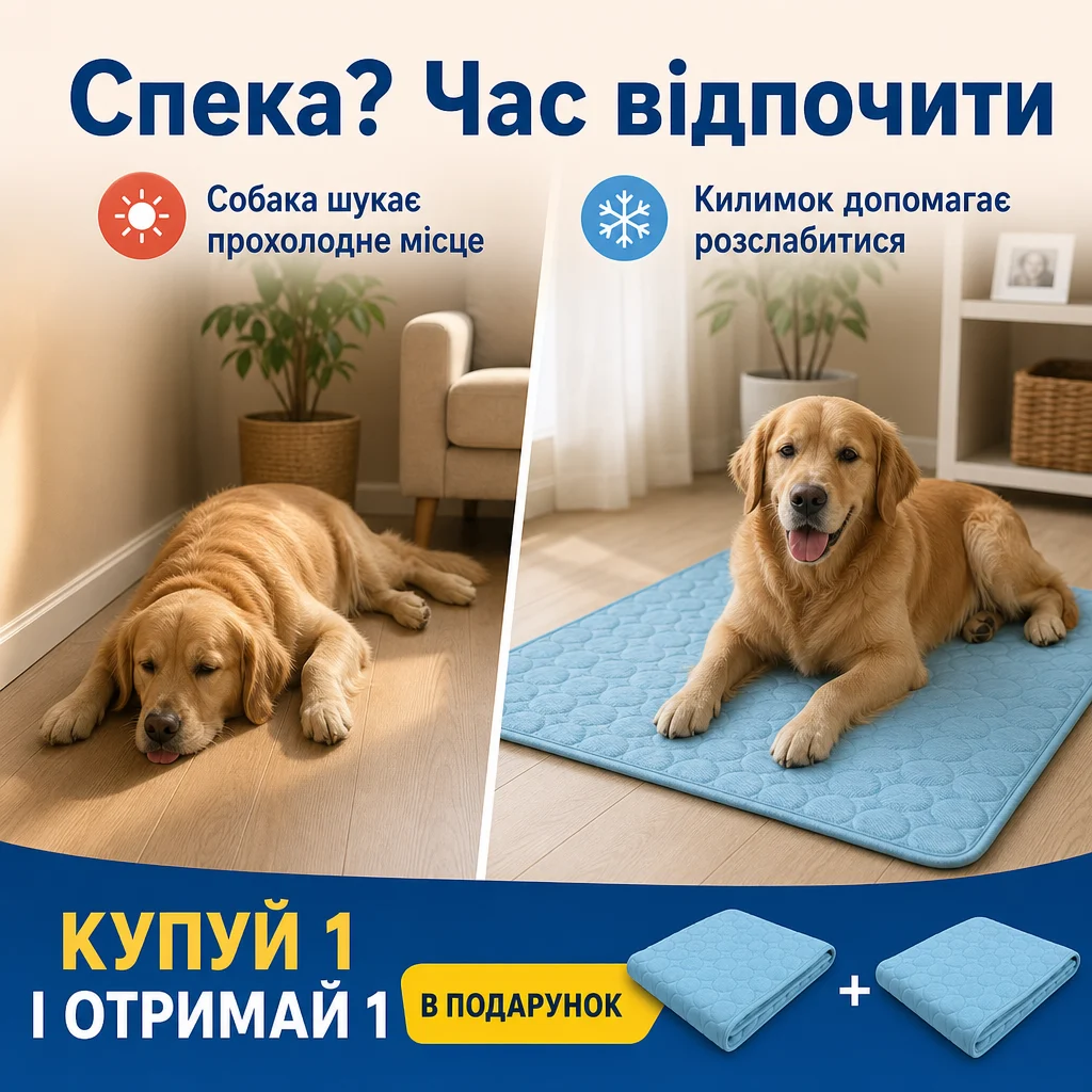 Охолоджувальний килимок для собак Arctic Cooling Mat — Проблема та рішення