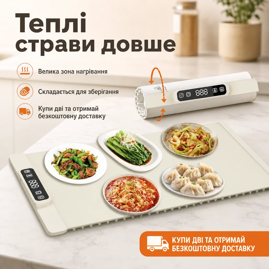 Складний електричний підігрівач для їжі — Головне зображення