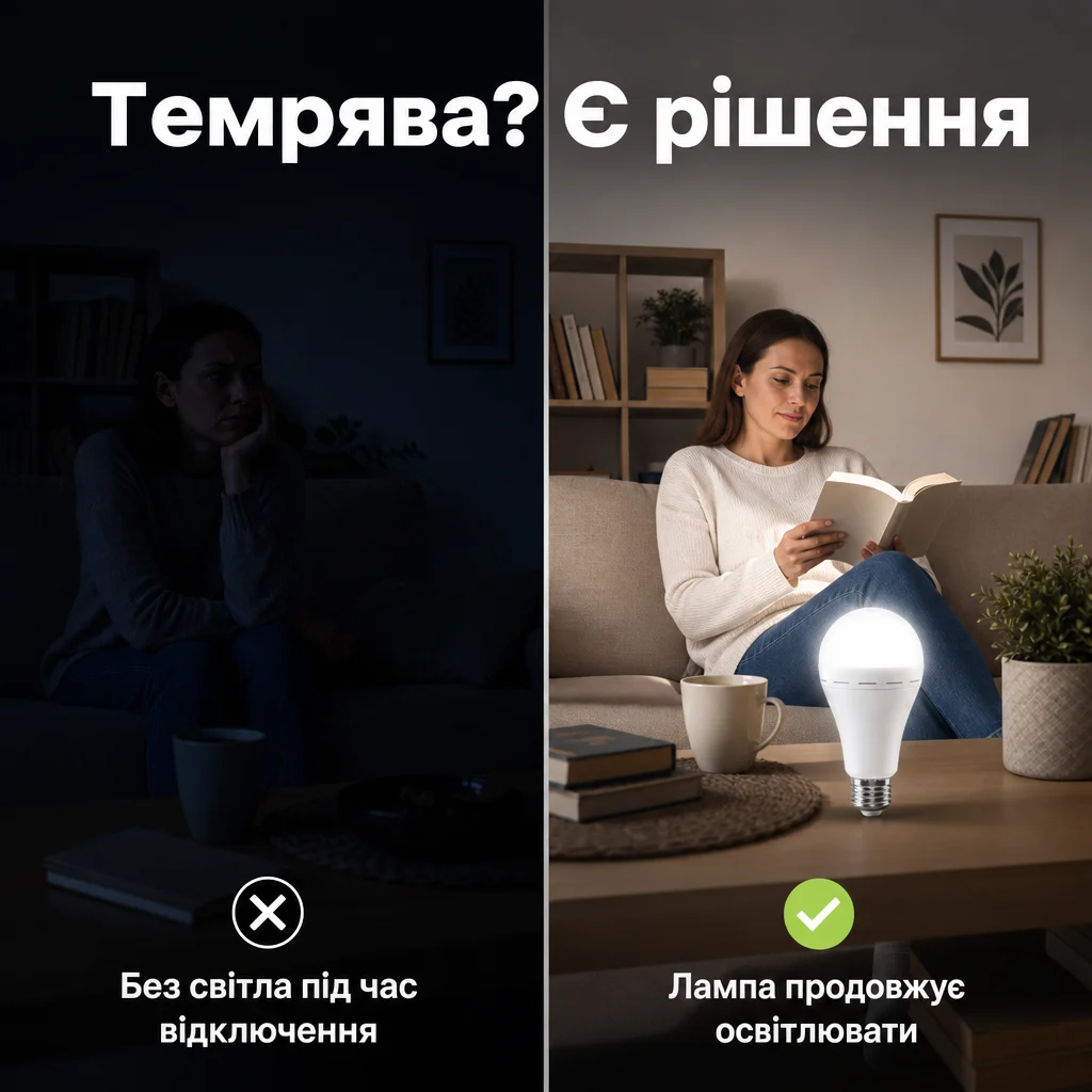 Аварійна акумуляторна LED-лампа — Проблема та рішення