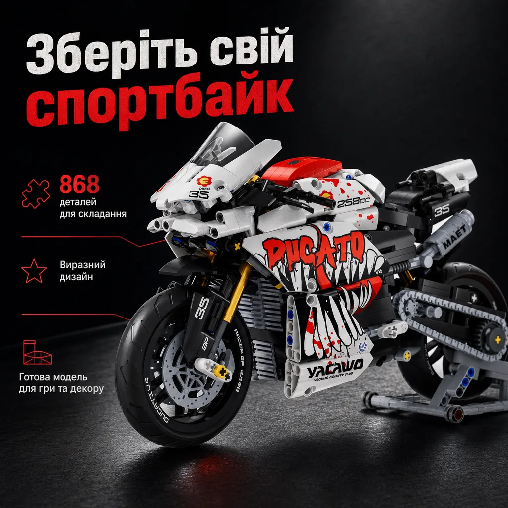 Конструктор спортивний мотоцикл Ducati Machine Player